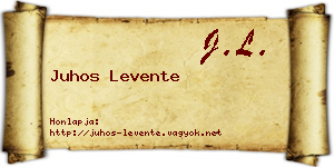 Juhos Levente névjegykártya